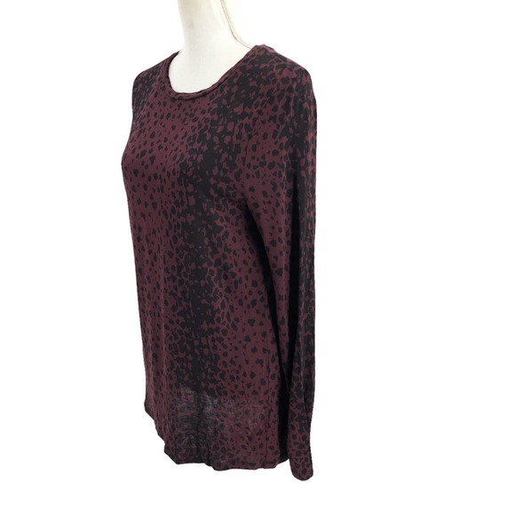 Vince Womens Size Medium Long Sleeve Lightweight Pullover Shirt in Animal Print - Picture 5 of 7